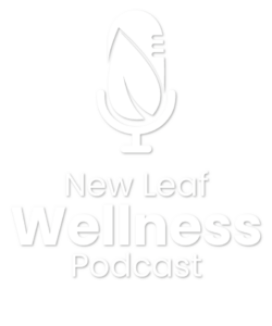 corporate logo for new leaf wellness podcast thailand